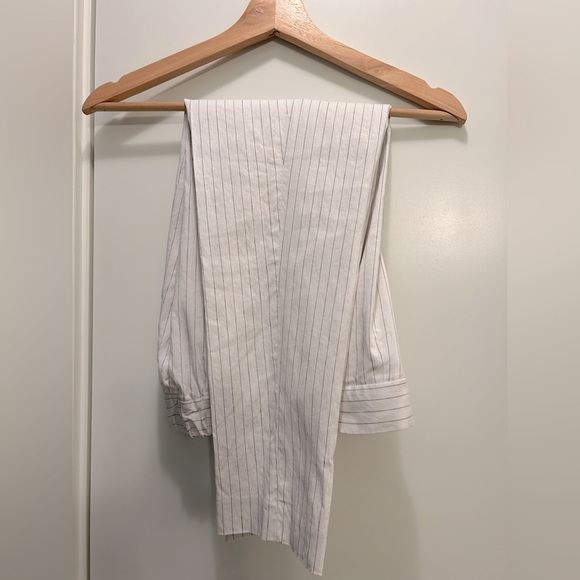 NWOT Aritzia Babaton Conan Linen Pants, Cropped, Stripped Dress Pant, classic - Picture 10 of 14